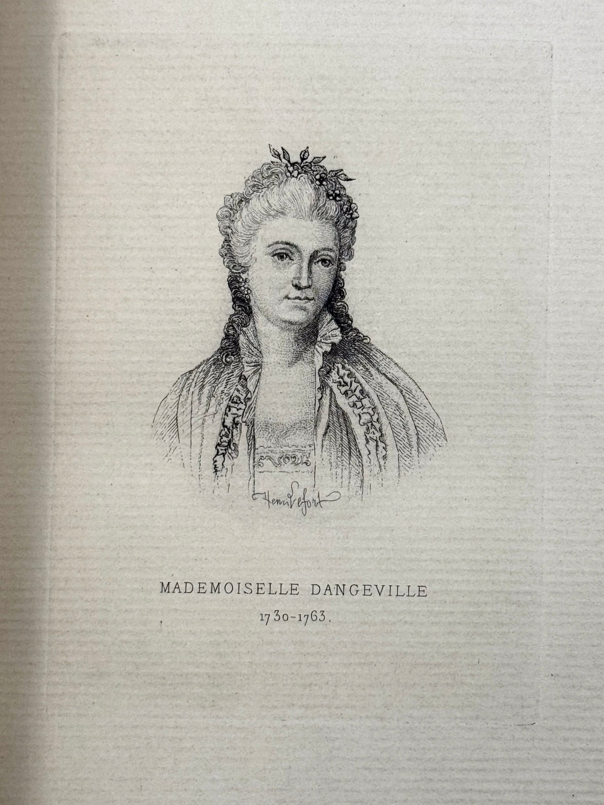Galerie historique des comédiens fraçois de la troupe de Voltaire. Gravés à l'eau-forte, sur des documents authentiques par Henri Lefort.