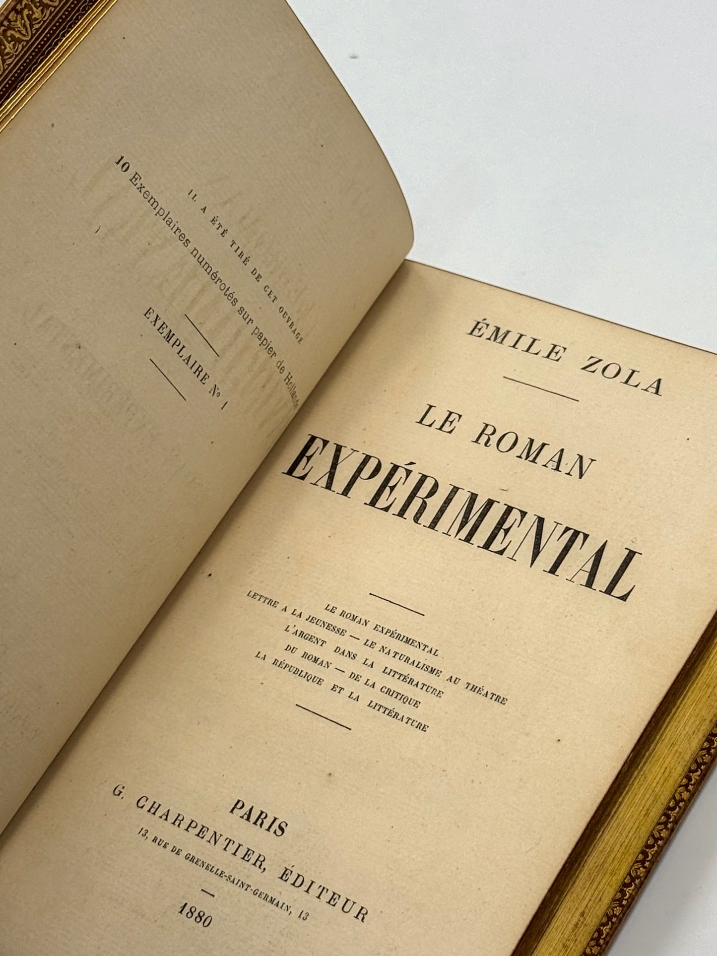 [Copies N°1] Mes haines - Le Roman expérimental - Le Naturalisme au théâtre - Documents littéraires