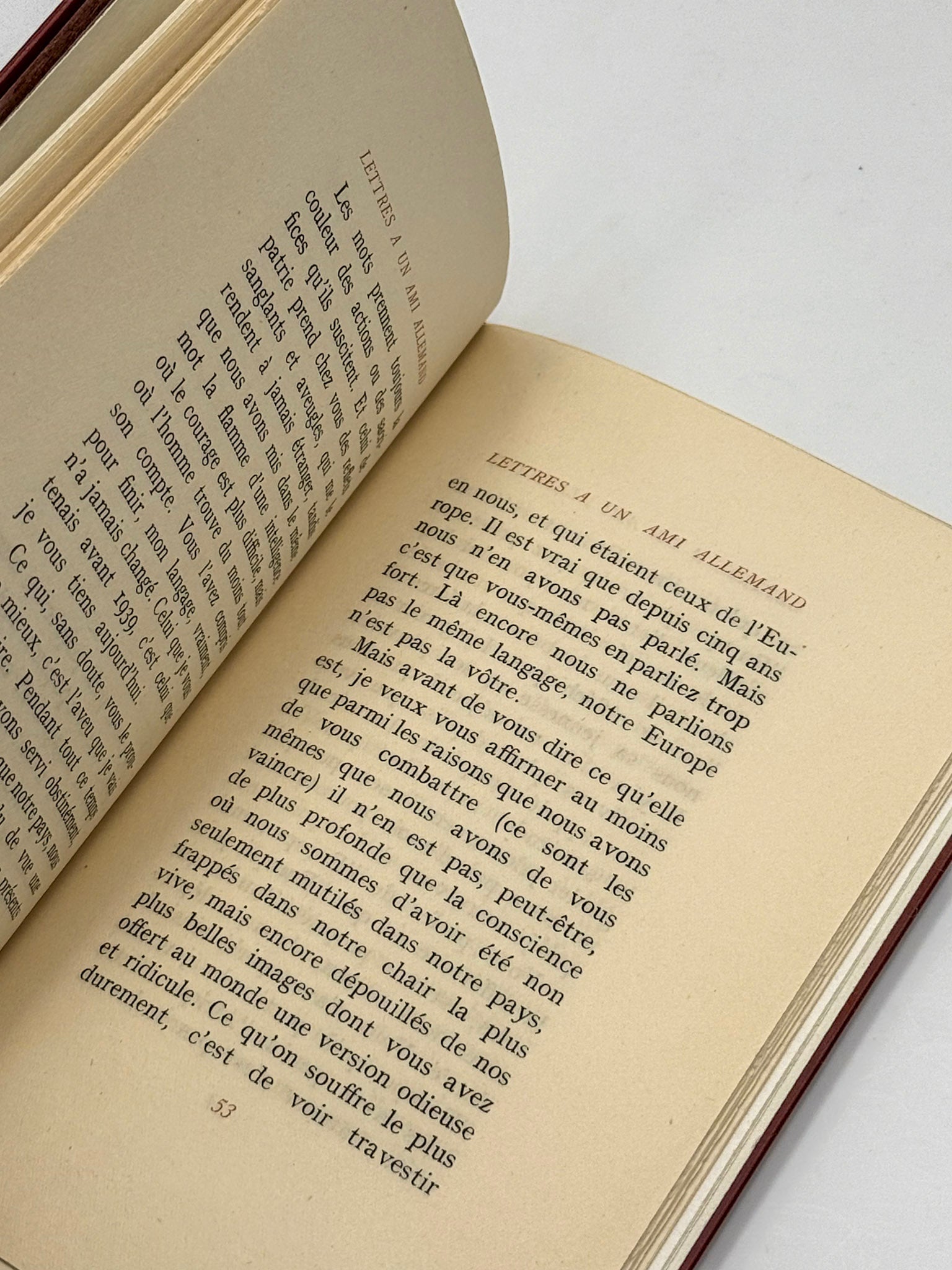 Lettres à un ami allemand