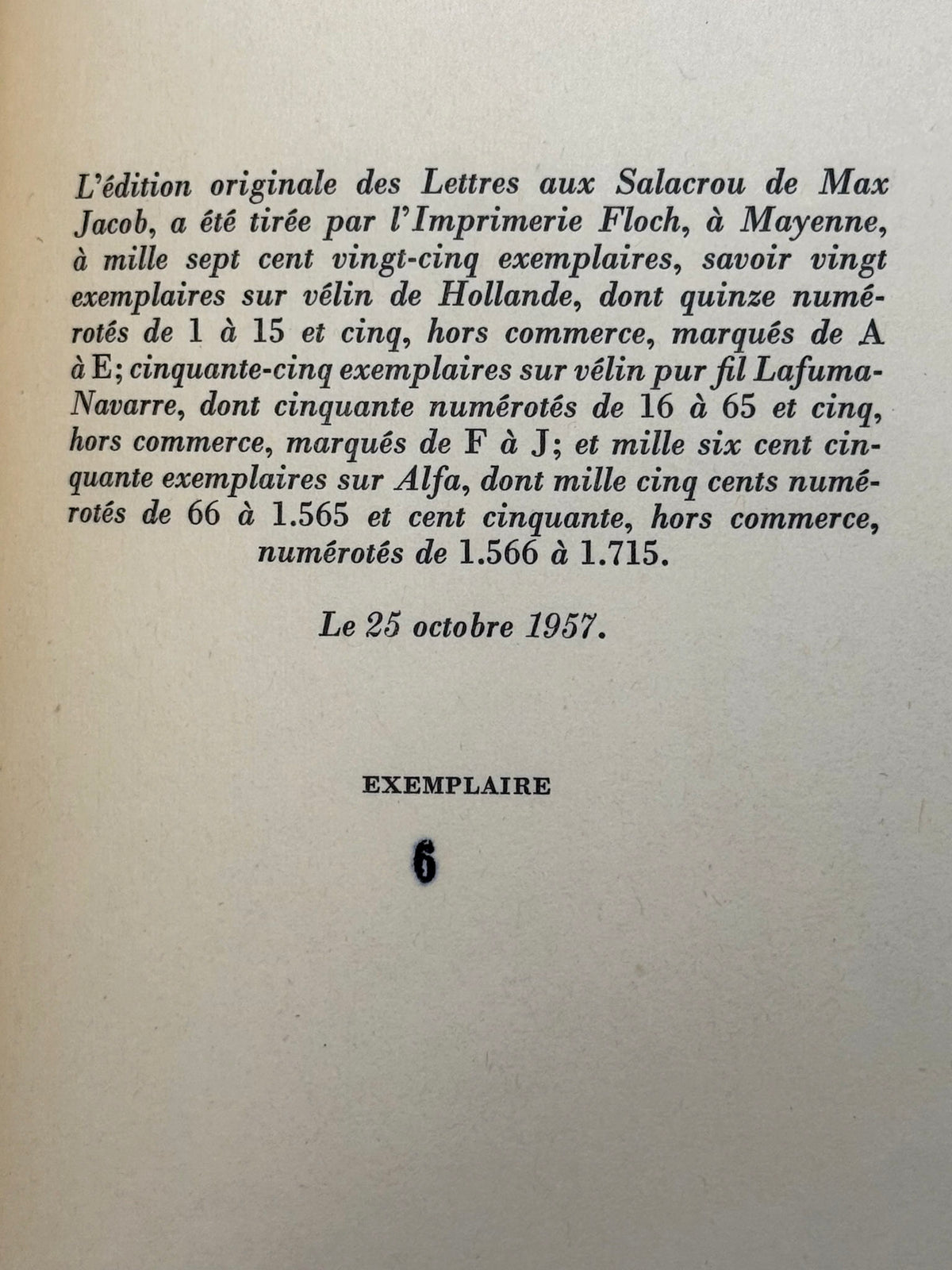 Lettres aux Salacrou