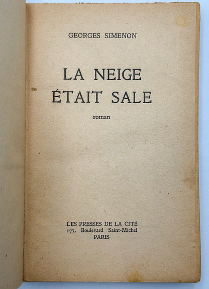 La neige était sale