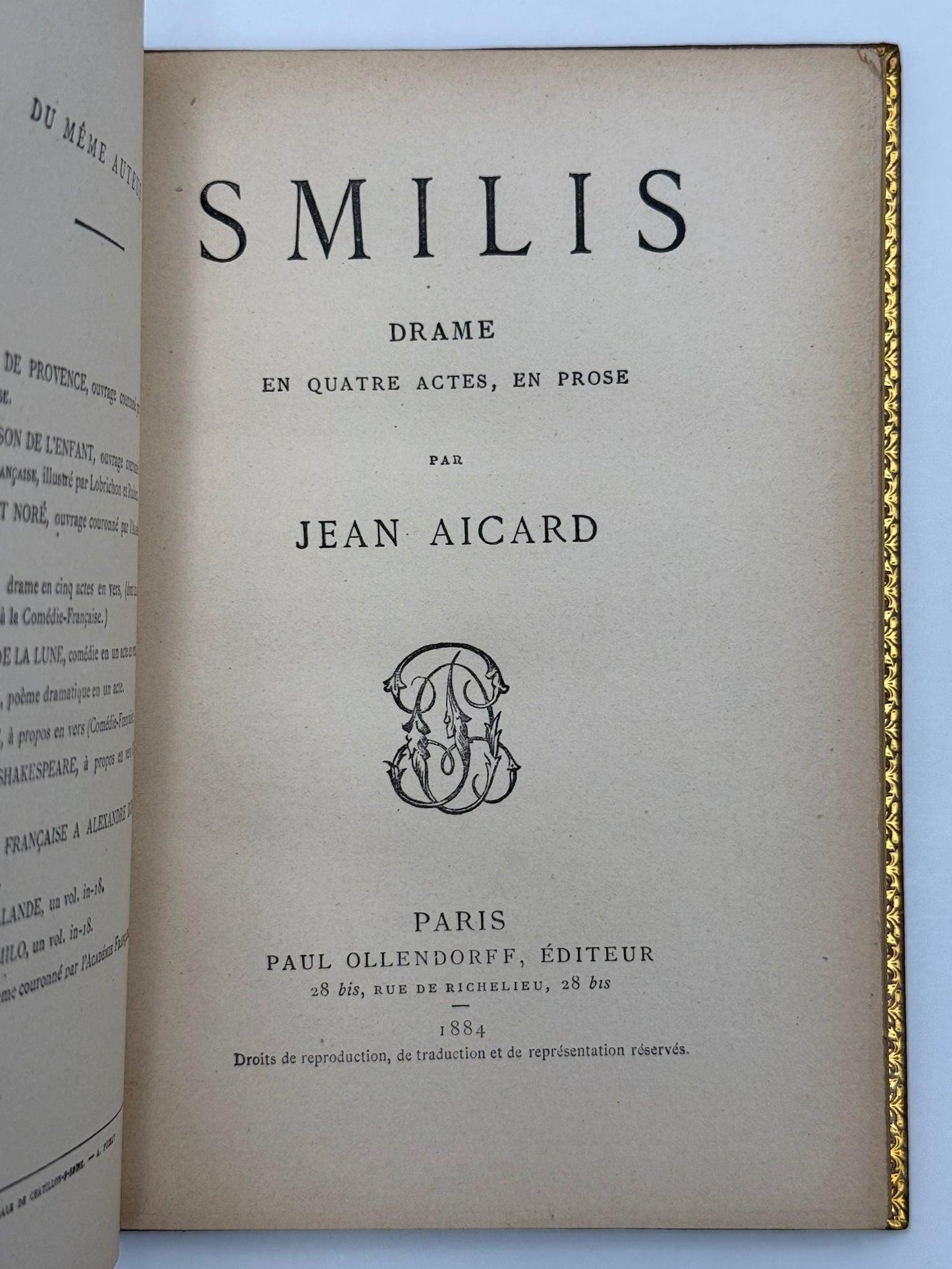 Smilis. Drame en quatre actes, en prose