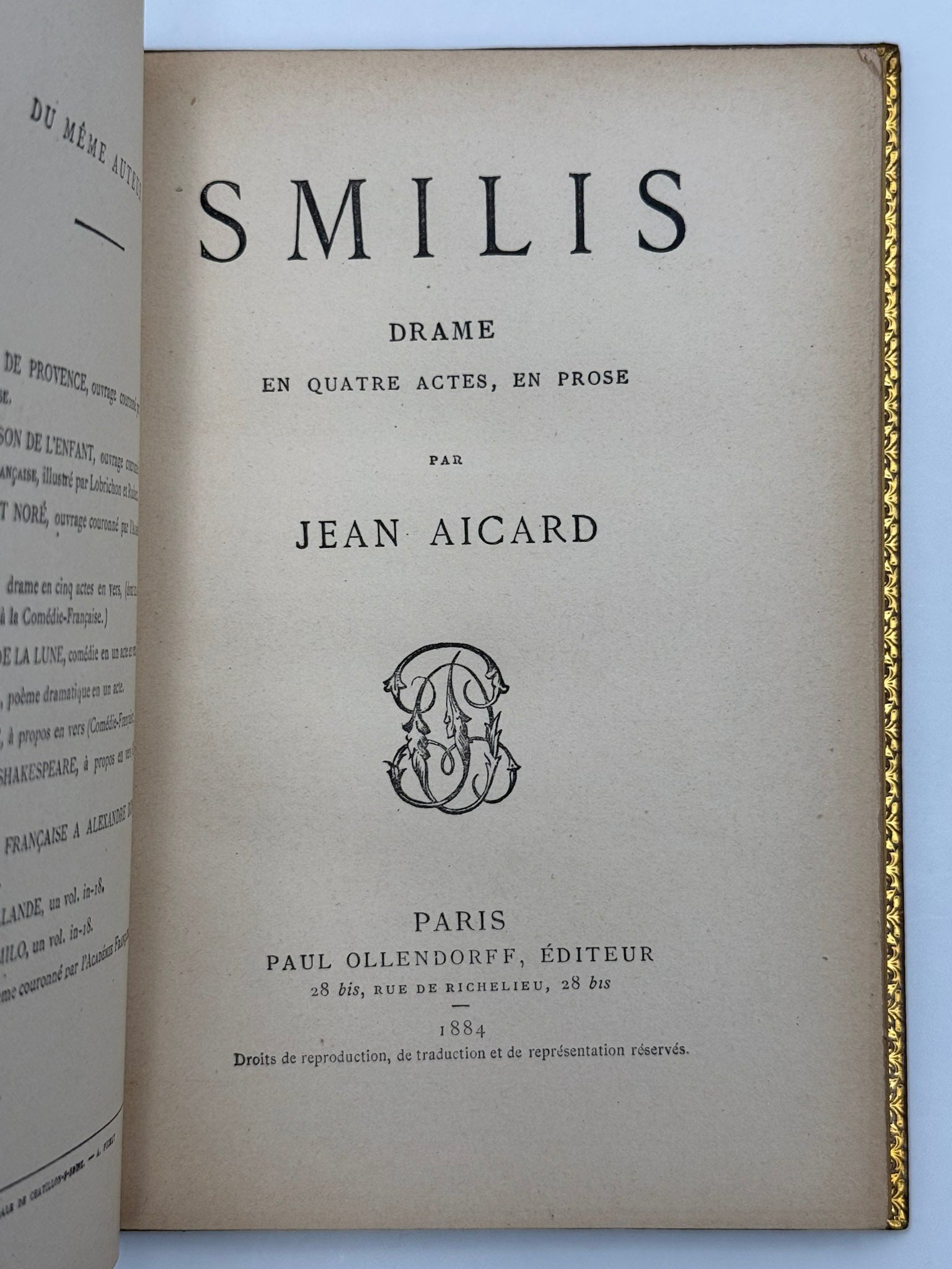 Smilis. Drame en quatre actes, en prose