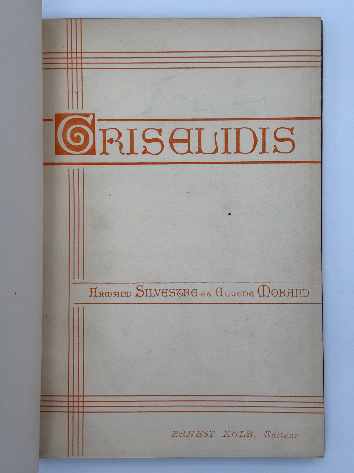 Grisélidis. Mystère. En trois Actes, un Prologue et un Epilogue en vers libres