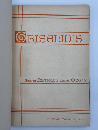 Grisélidis. Mystère. En trois Actes, un Prologue et un Epilogue en vers libres