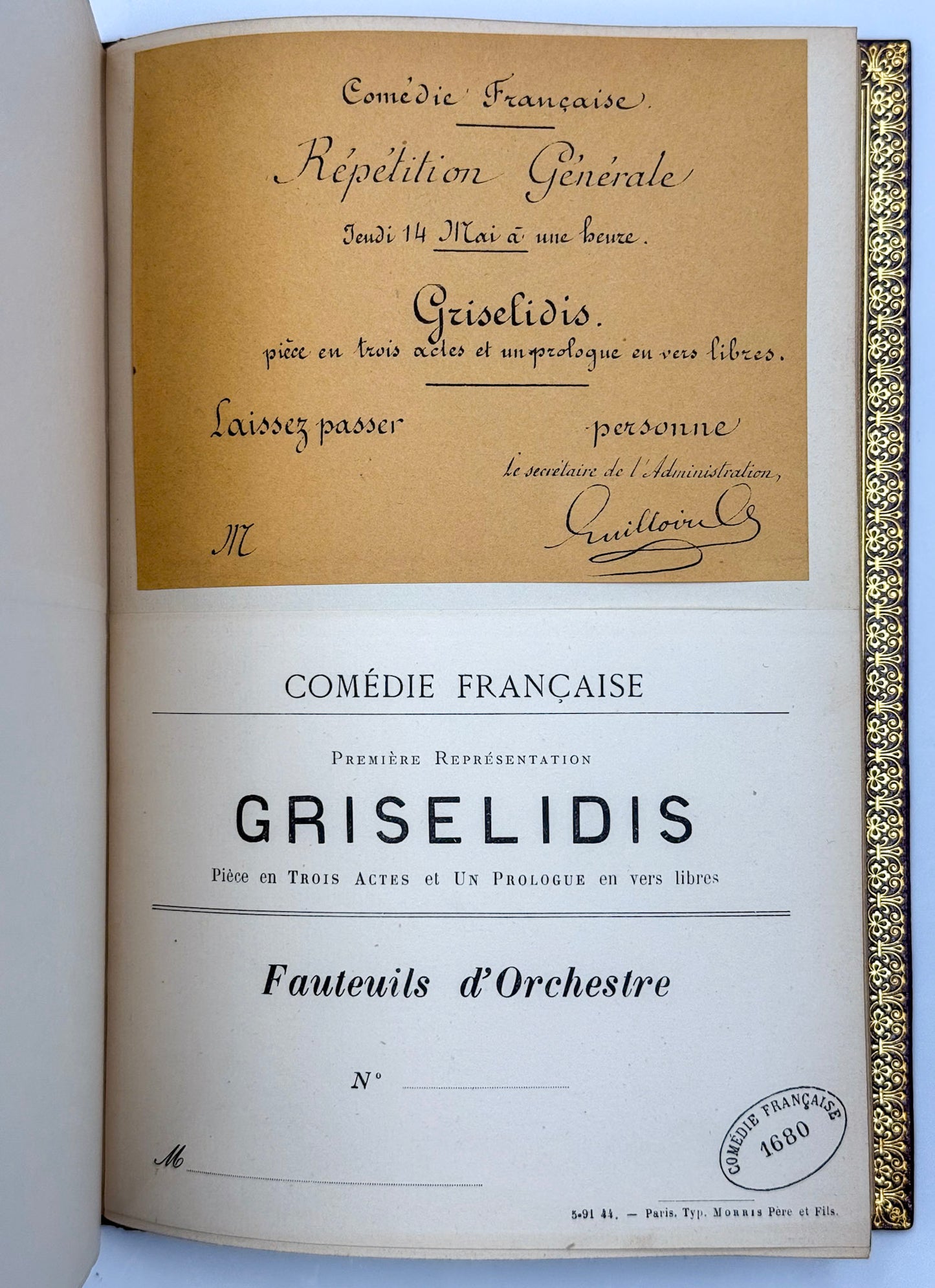 Grisélidis. Mystère. En trois Actes, un Prologue et un Epilogue en vers libres