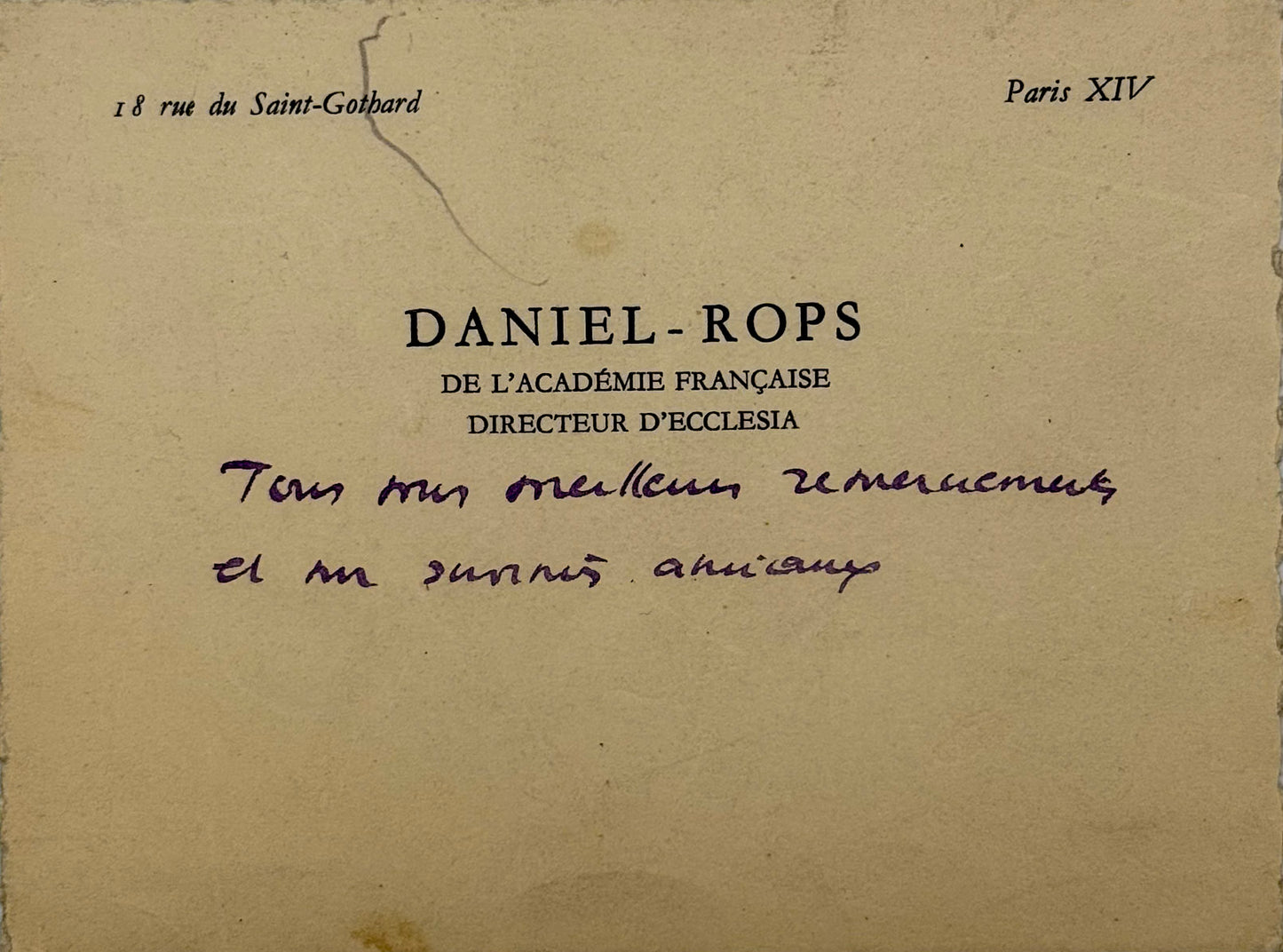 Autograph letter signed, Rops to Georges Lubin