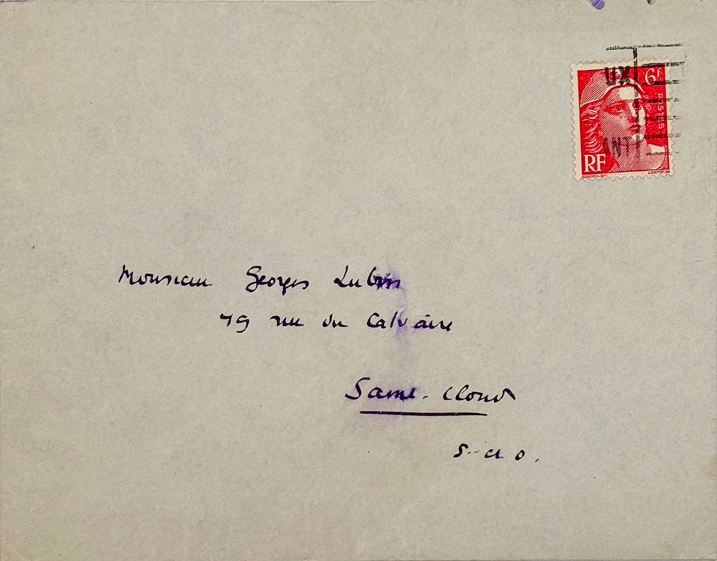 Autograph letter signed, Rops to Georges Lubin