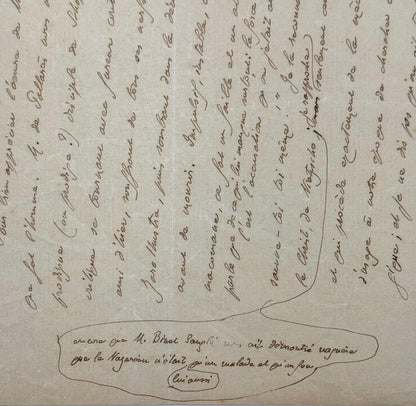 Autograph manuscript, Gide on Nietzsche