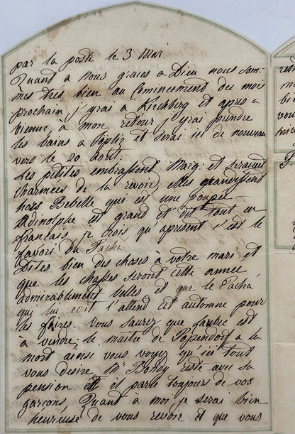 Autograph letter signed from the Duchess of Berry to the Princess of Lucinge