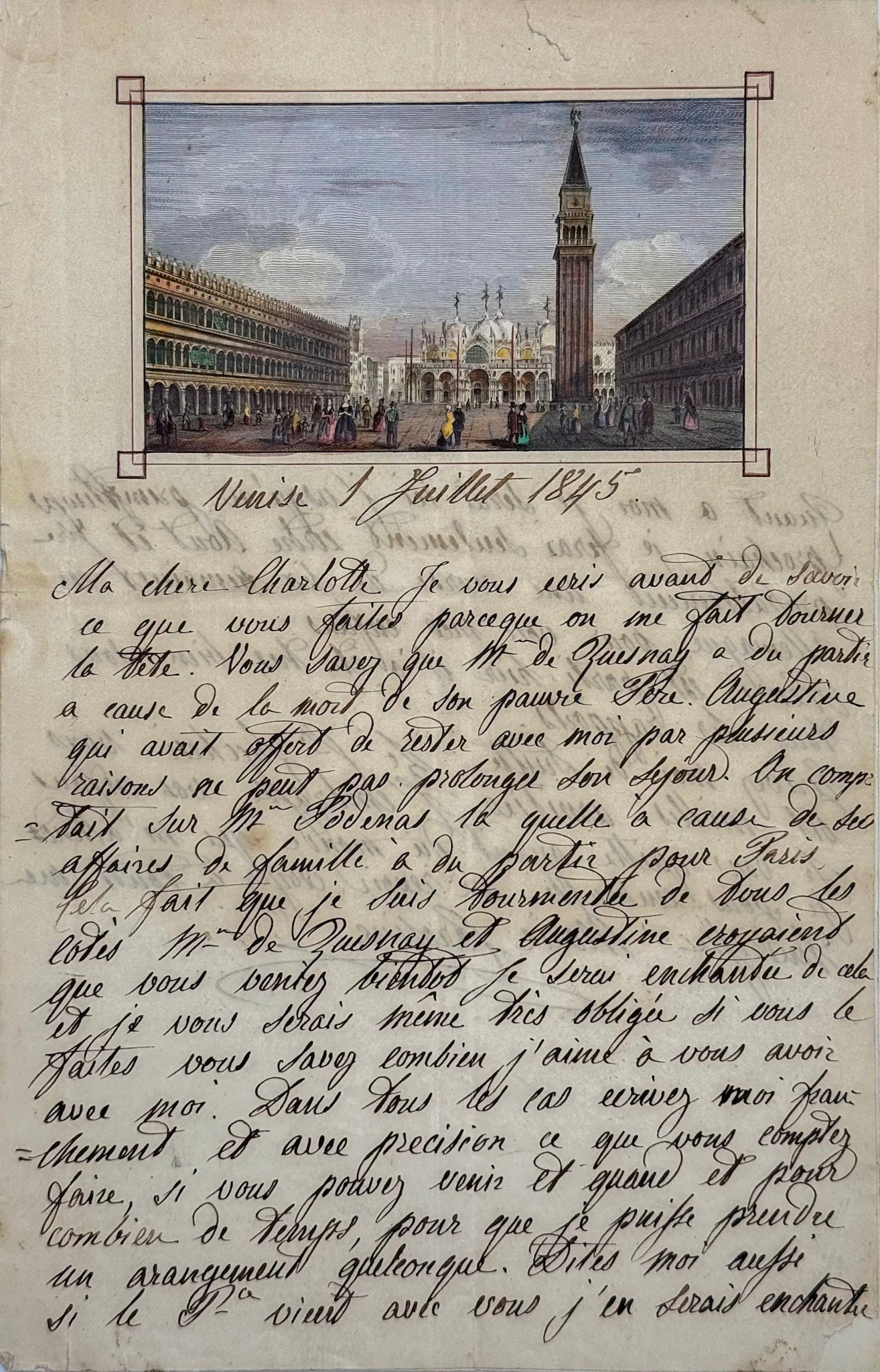 Lettre autographe signée, Duchesse de Berry à la princesse de Lucinge