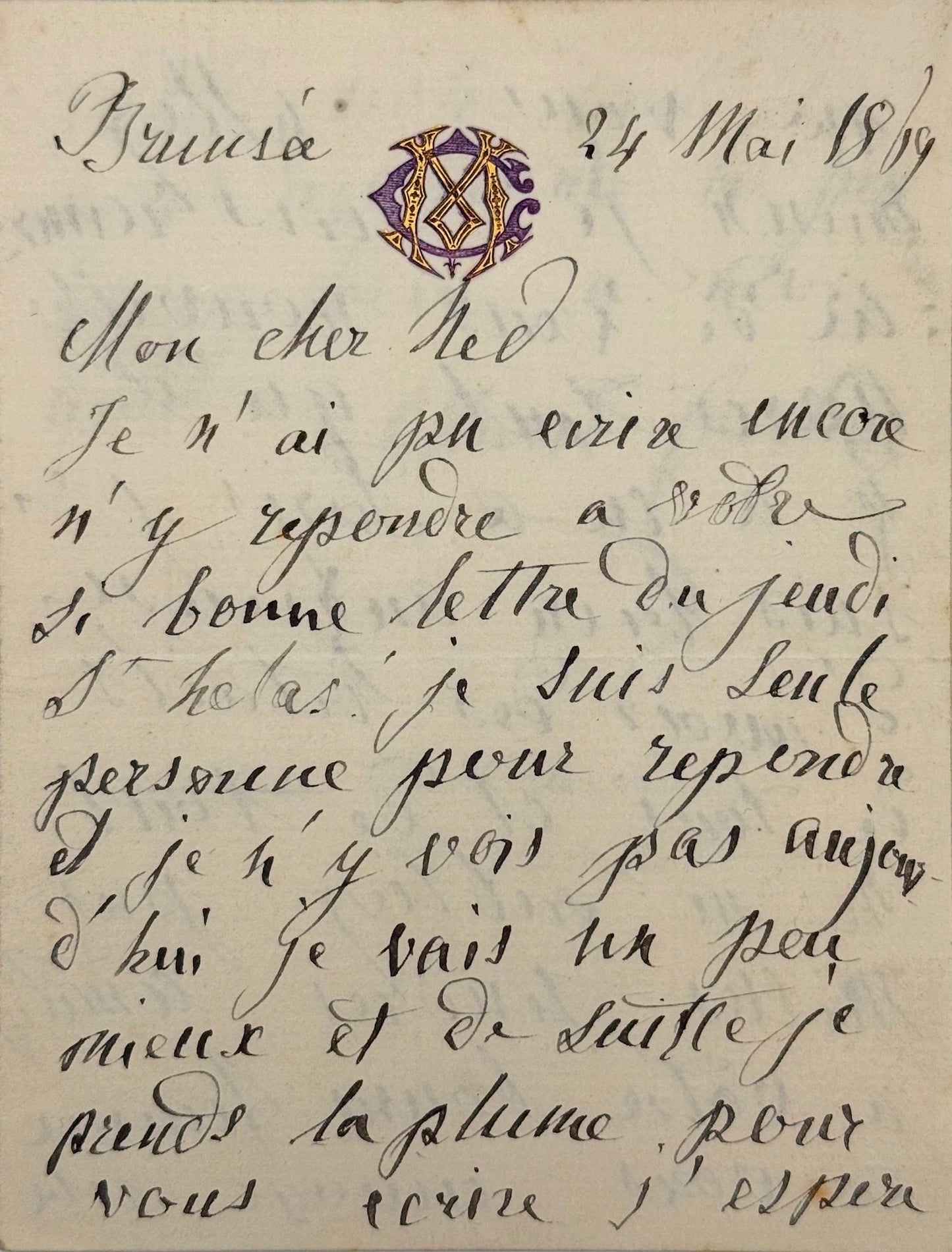 Autograph letter signed, Duchess of Berry to her dear Ned