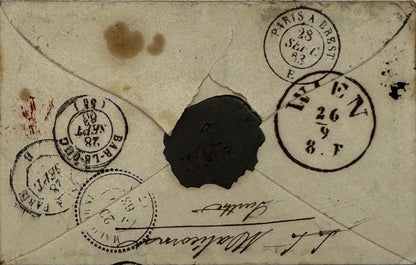 Autograph letter signed, Duchess of Berry to Eugénie de Coucy, Duchess of Reggio