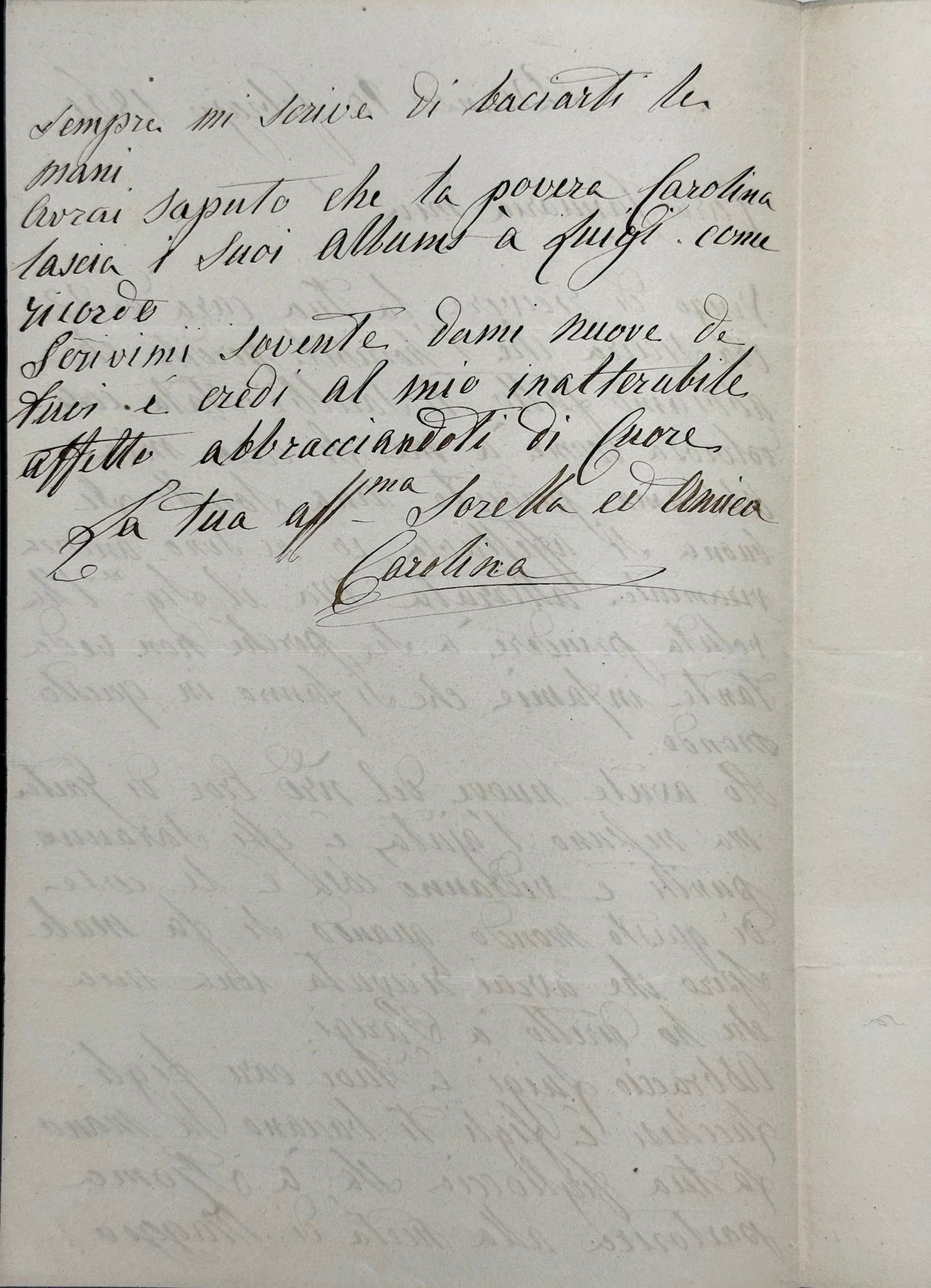 6 autograph letters signed from the Duchess of Berry to Dona Januaria of Braganza