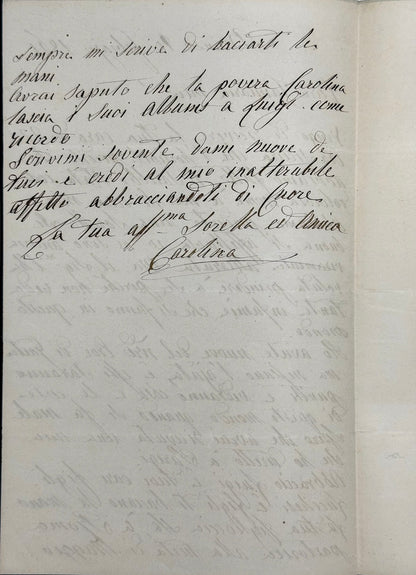 6 autograph letters signed from the Duchess of Berry to Dona Januaria of Braganza