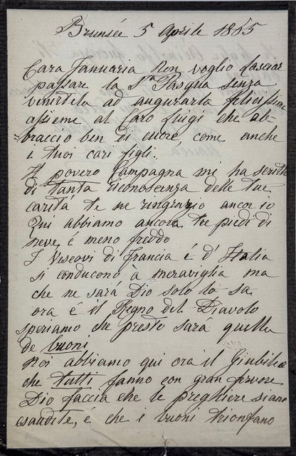 6 autograph letters signed from the Duchess of Berry to Dona Januaria of Braganza