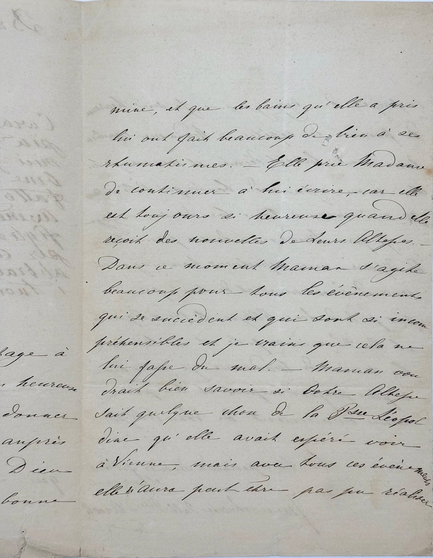 6 autograph letters signed from the Duchess of Berry to Dona Januaria of Braganza