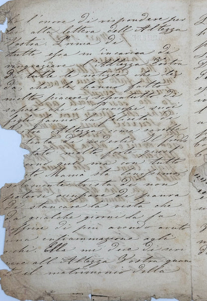 6 autograph letters signed from the Duchess of Berry to Dona Januaria of Braganza