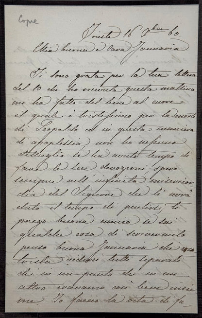 6 autograph letters signed from the Duchess of Berry to Dona Januaria of Braganza