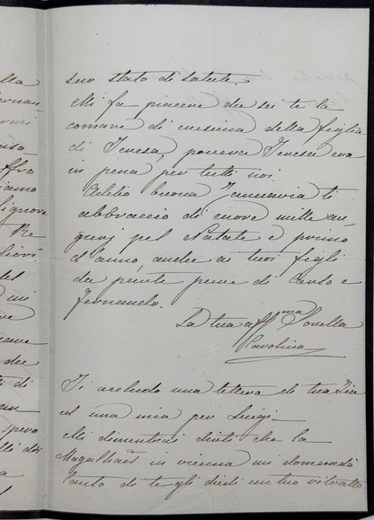 6 autograph letters signed from the Duchess of Berry to Dona Januaria of Braganza