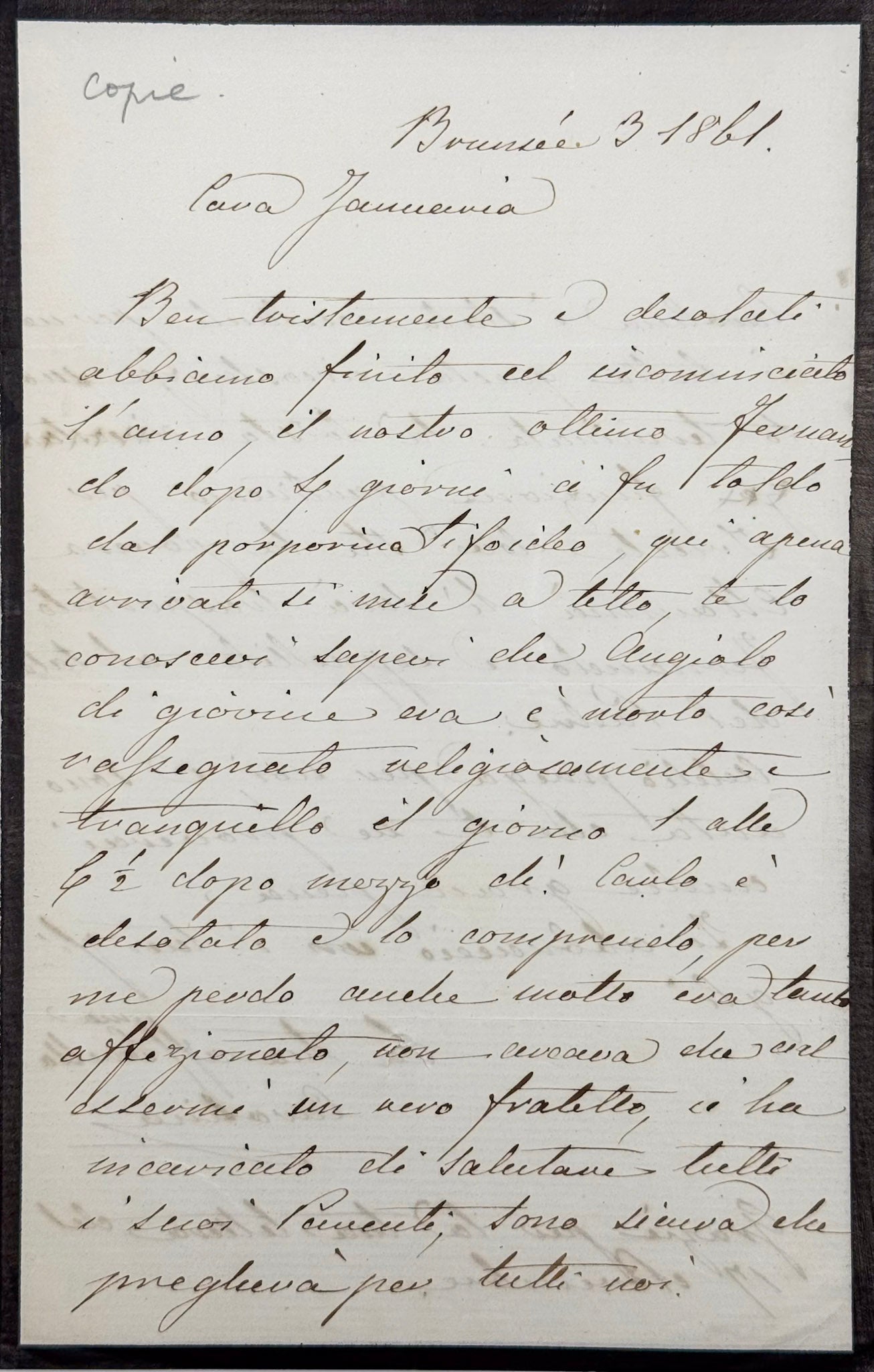 6 autograph letters signed from the Duchess of Berry to Dona Januaria of Braganza