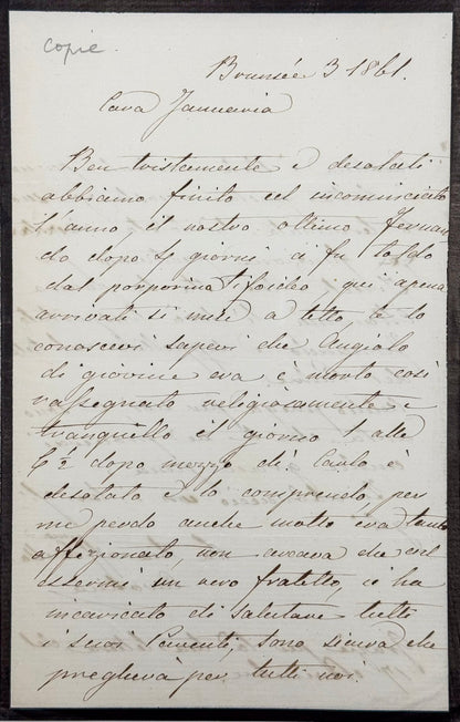 6 autograph letters signed from the Duchess of Berry to Dona Januaria of Braganza