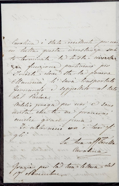 6 autograph letters signed from the Duchess of Berry to Dona Januaria of Braganza