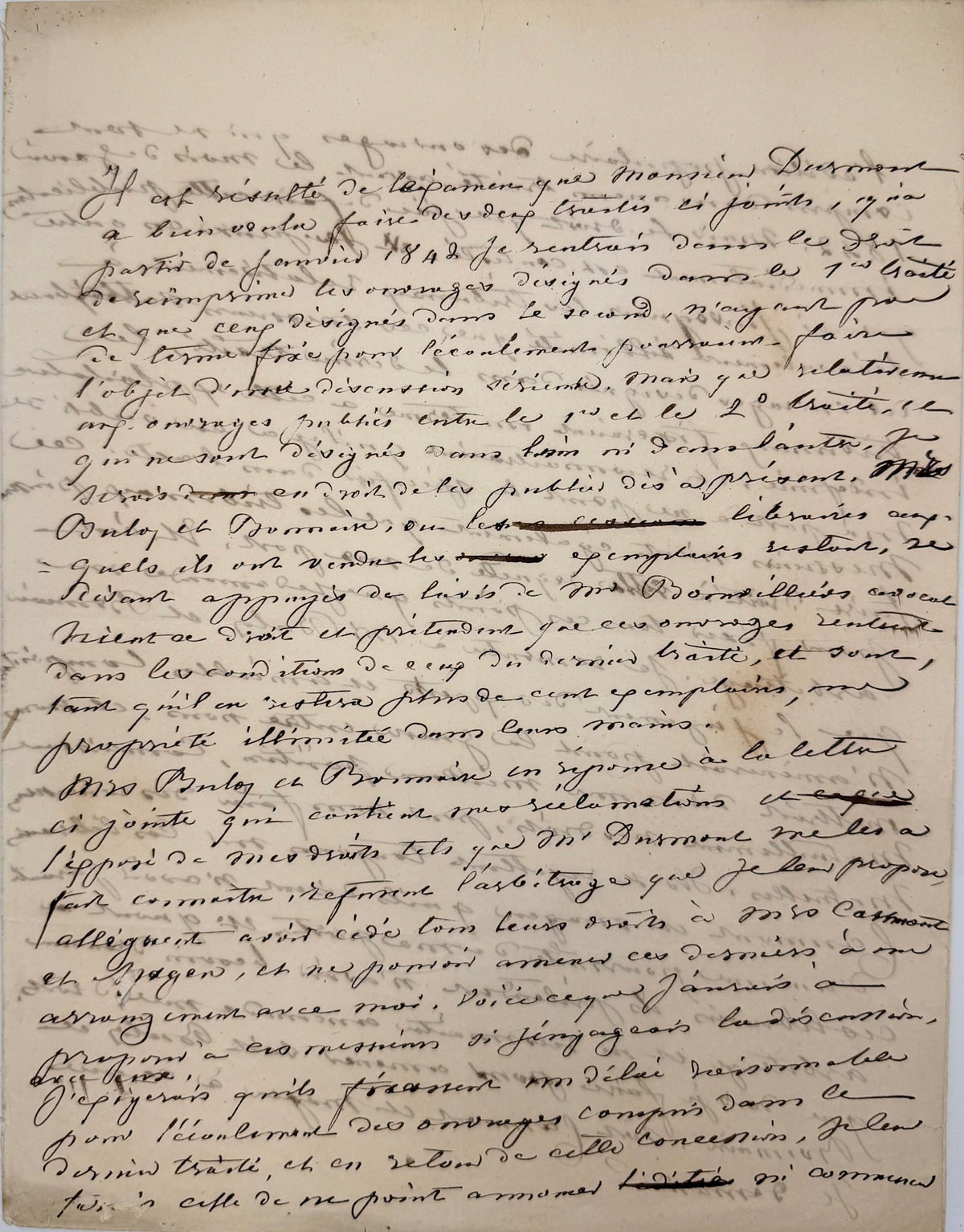 Manuscrit autographe, Sand sur l'édition populaire de ses œuvres