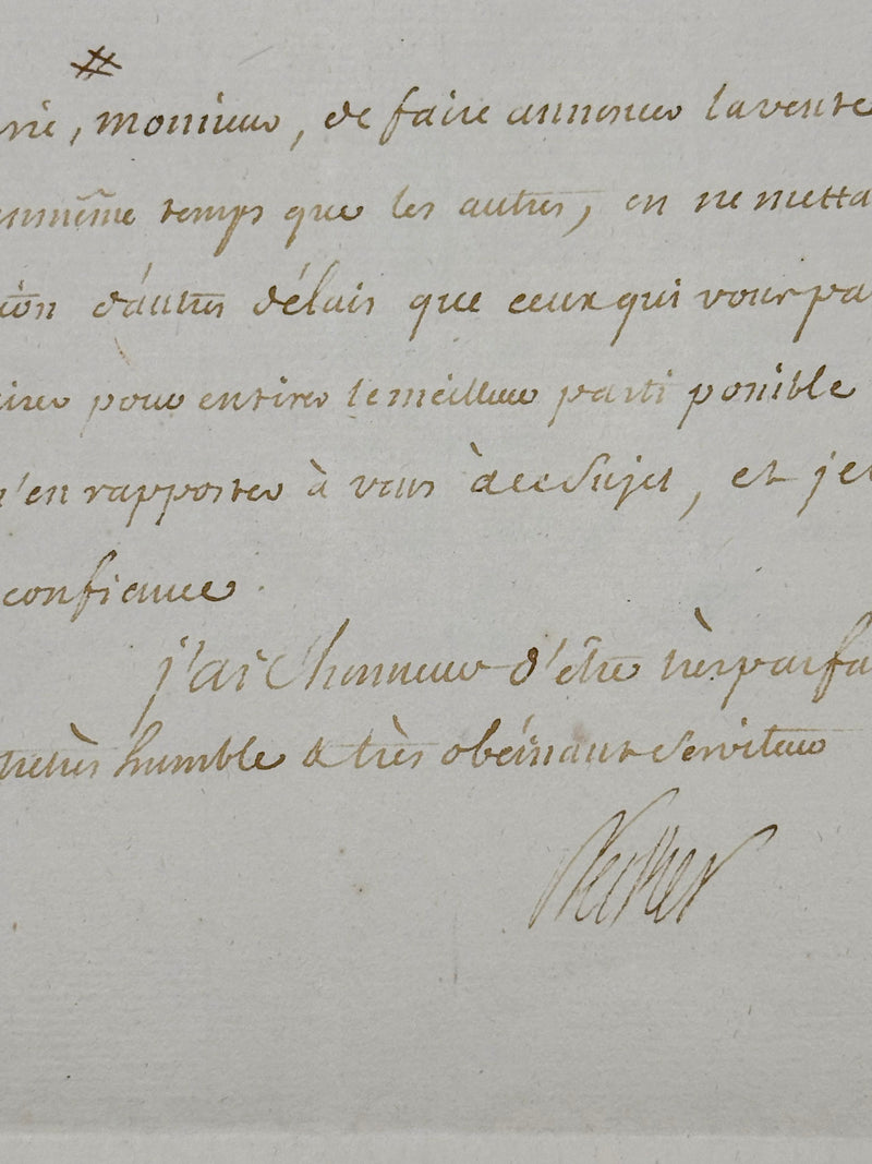 Lettre autographe signée, Necker à M. Mistral