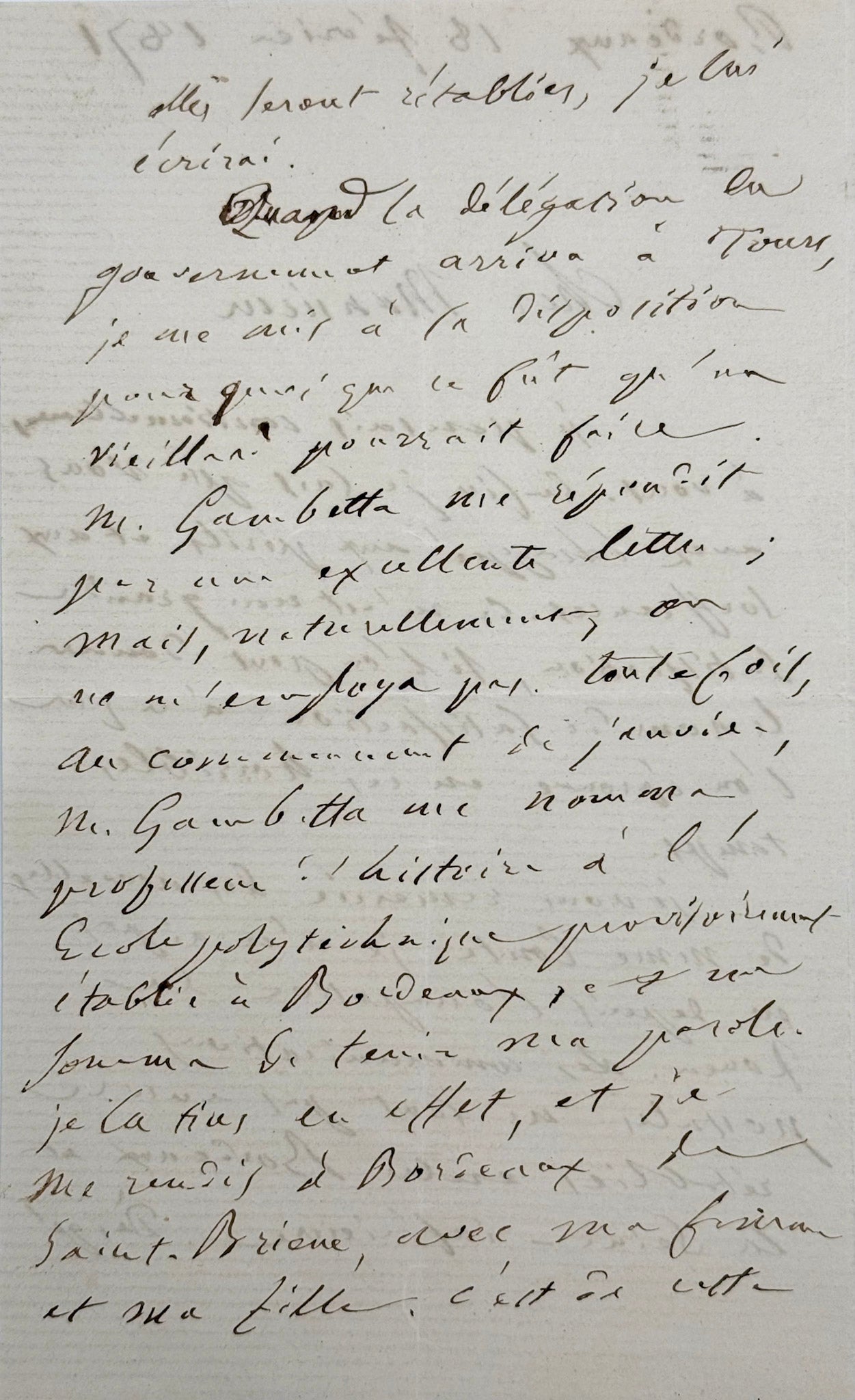 Autograph letter signed, Littré