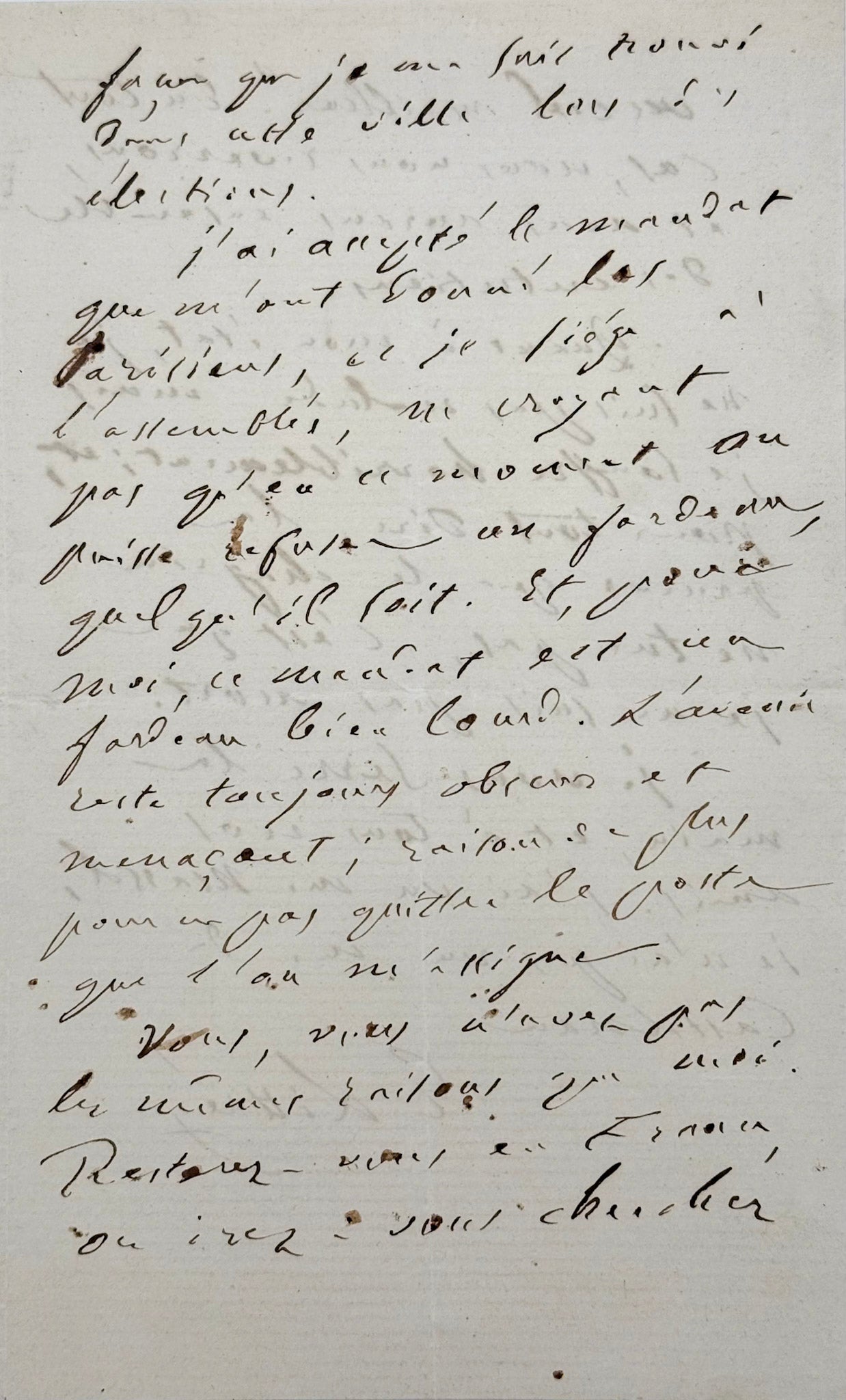 Autograph letter signed, Littré