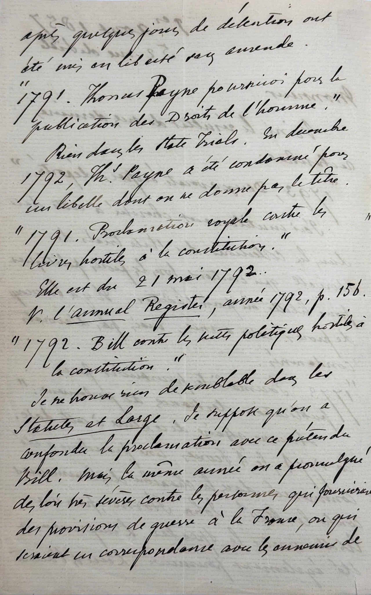 Autograph letter signed, Mérimée