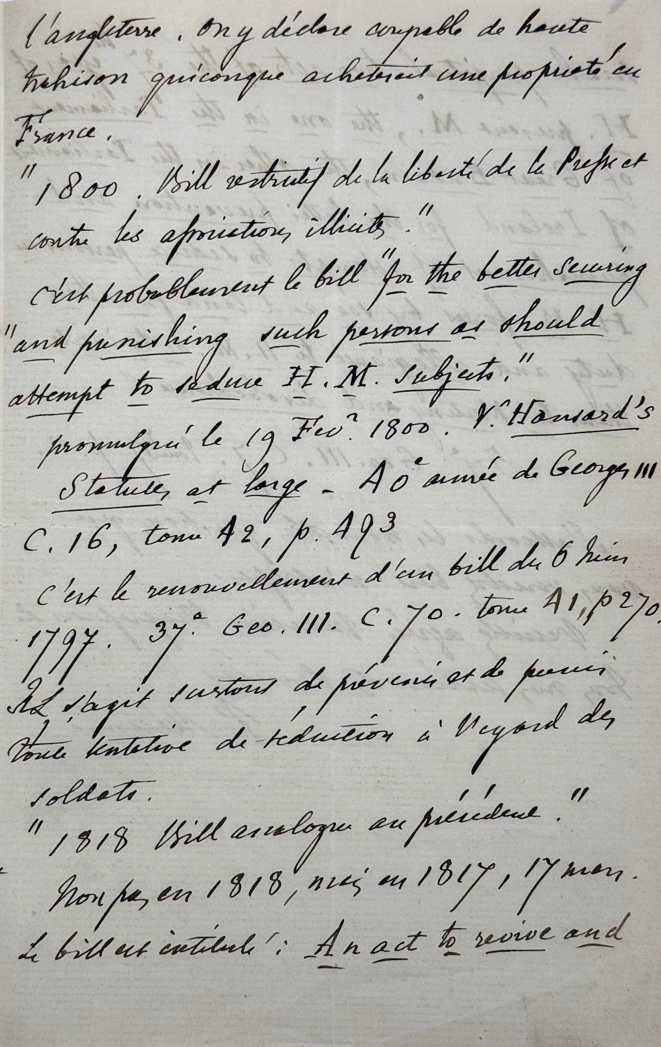 Autograph letter signed, Mérimée