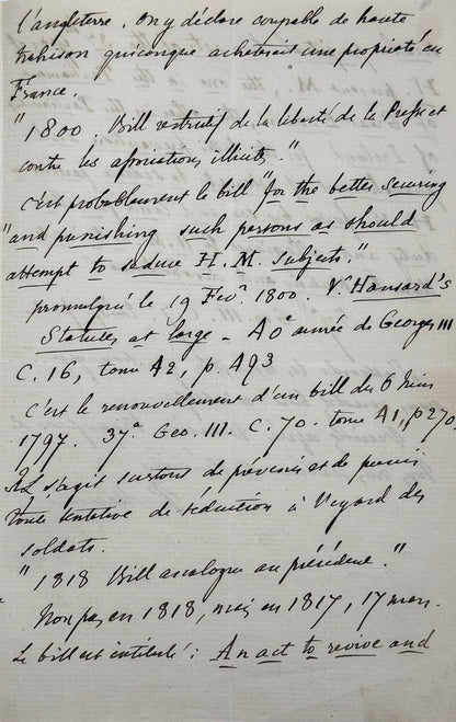 Autograph letter signed, Mérimée