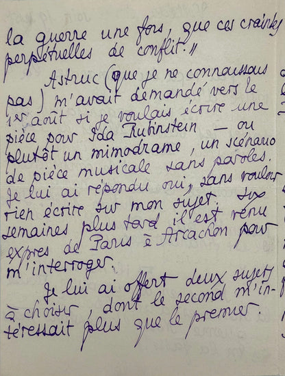 Lettre autographe signée, Louÿs