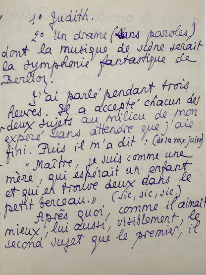 Lettre autographe signée, Louÿs