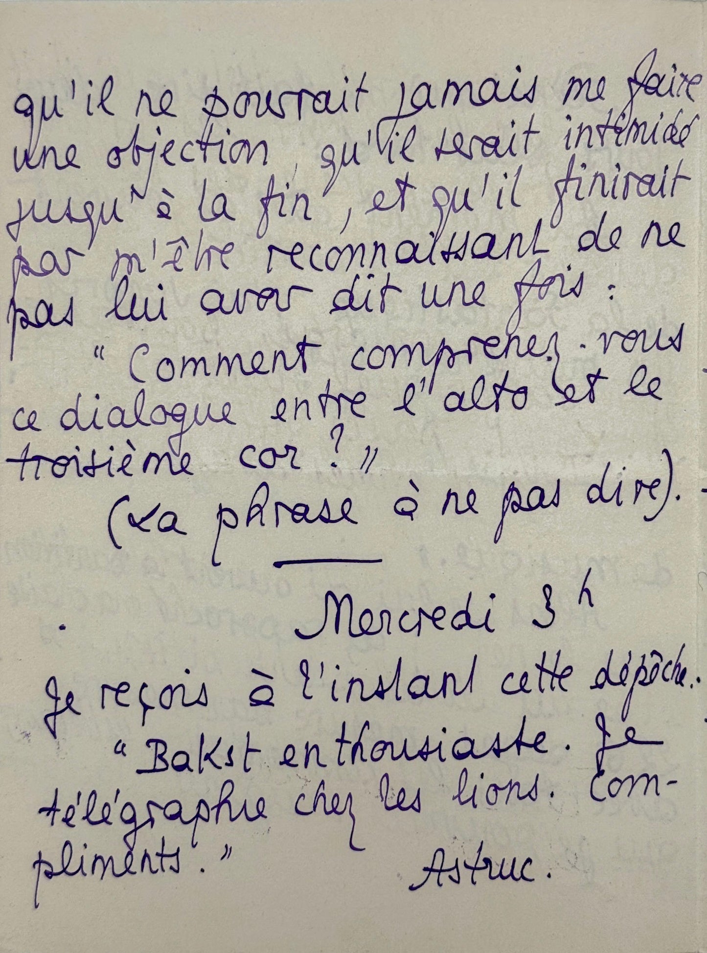 Lettre autographe signée, Louÿs