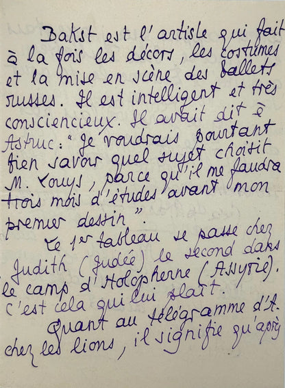 Lettre autographe signée, Louÿs