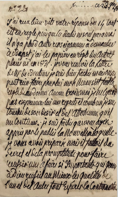Autograph letter, Madame Royale
