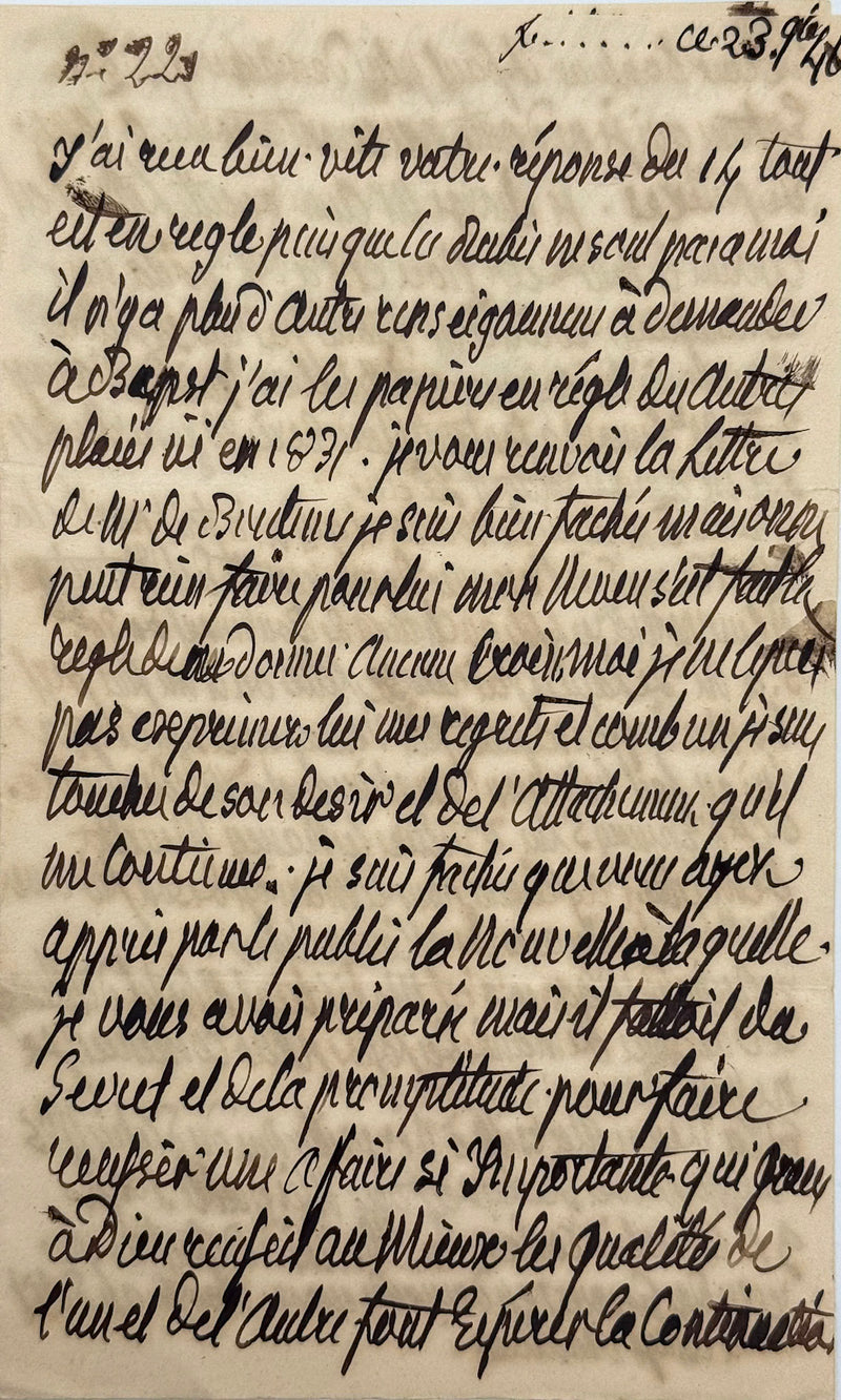 Lettre autographe, Madame Royale