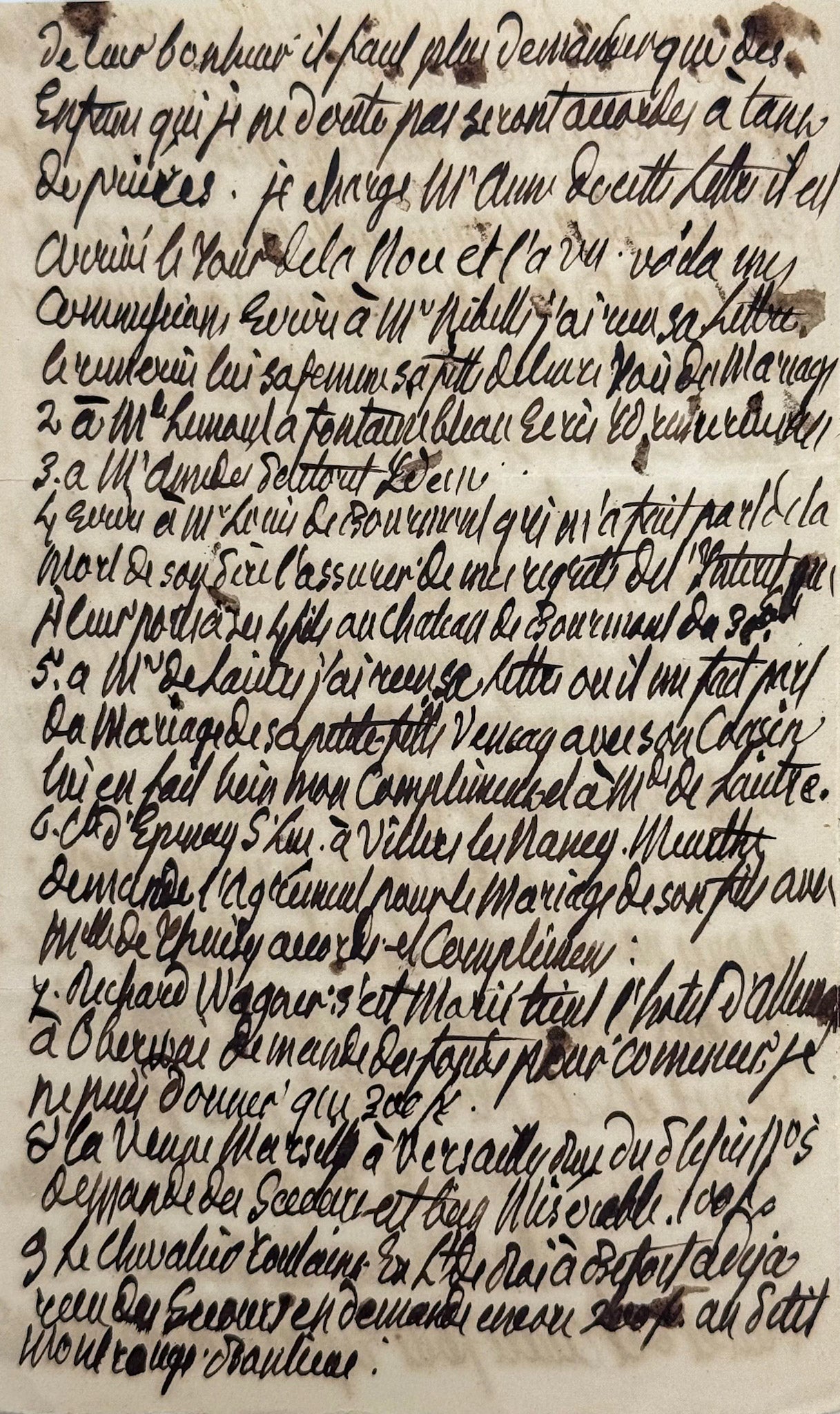 Autograph letter, Madame Royale