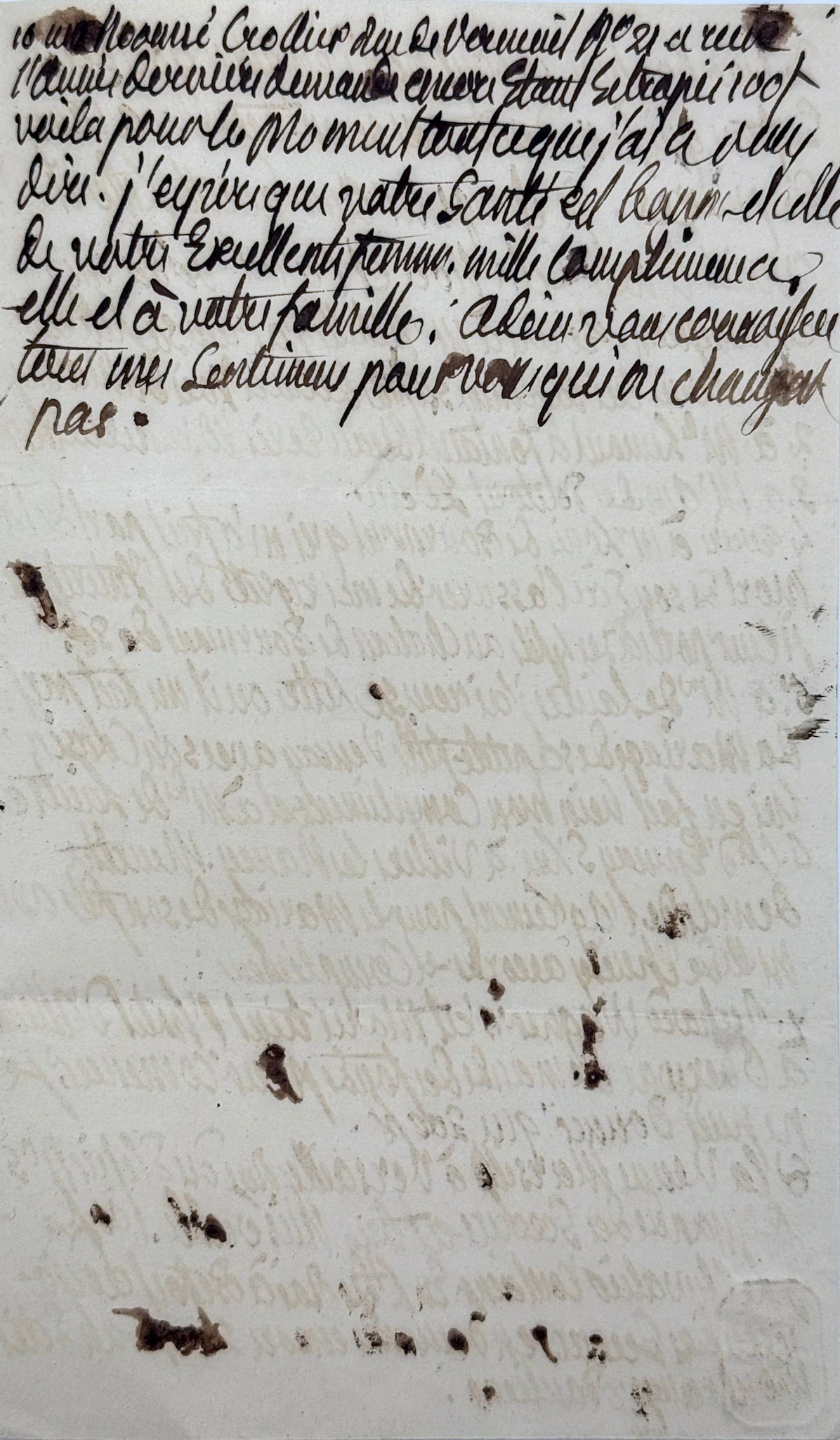 Autograph letter, Madame Royale