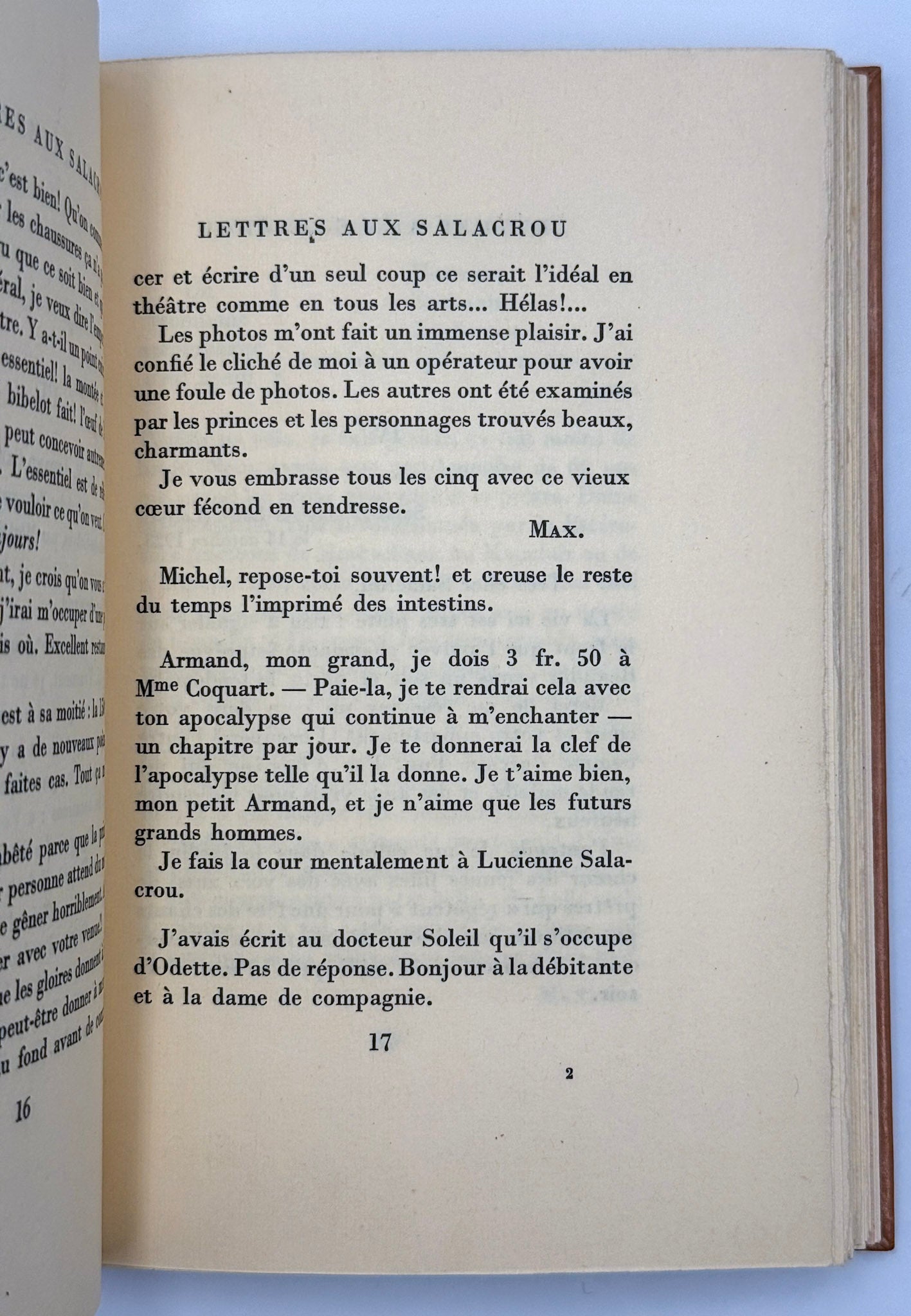 Lettres aux Salacrou