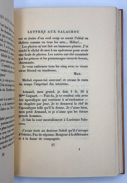 Lettres aux Salacrou