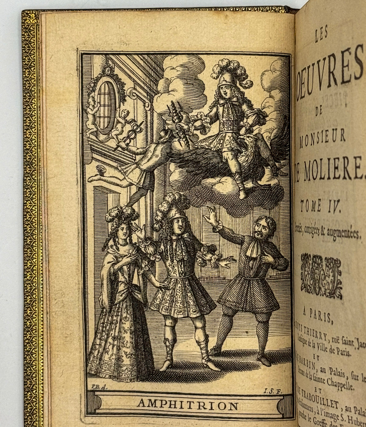 Les Œuvres  de Monsieur de Molière. Reveuës, corrigées & augmentées. Enrichies de Figures en Taille-douce.