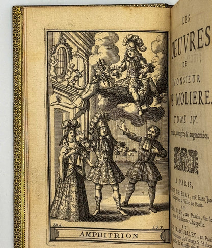 Les Œuvres  de Monsieur de Molière. Reveuës, corrigées & augmentées. Enrichies de Figures en Taille-douce.