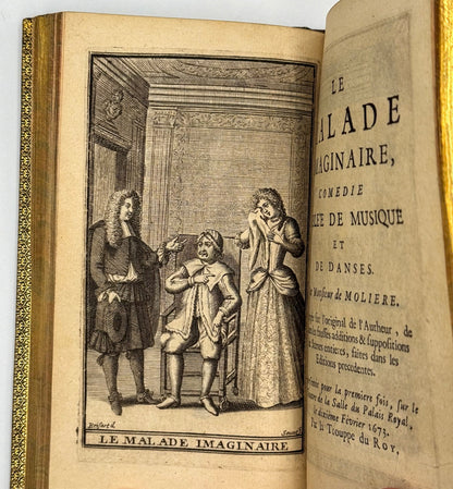 Les Œuvres  de Monsieur de Molière. Reveuës, corrigées & augmentées. Enrichies de Figures en Taille-douce.