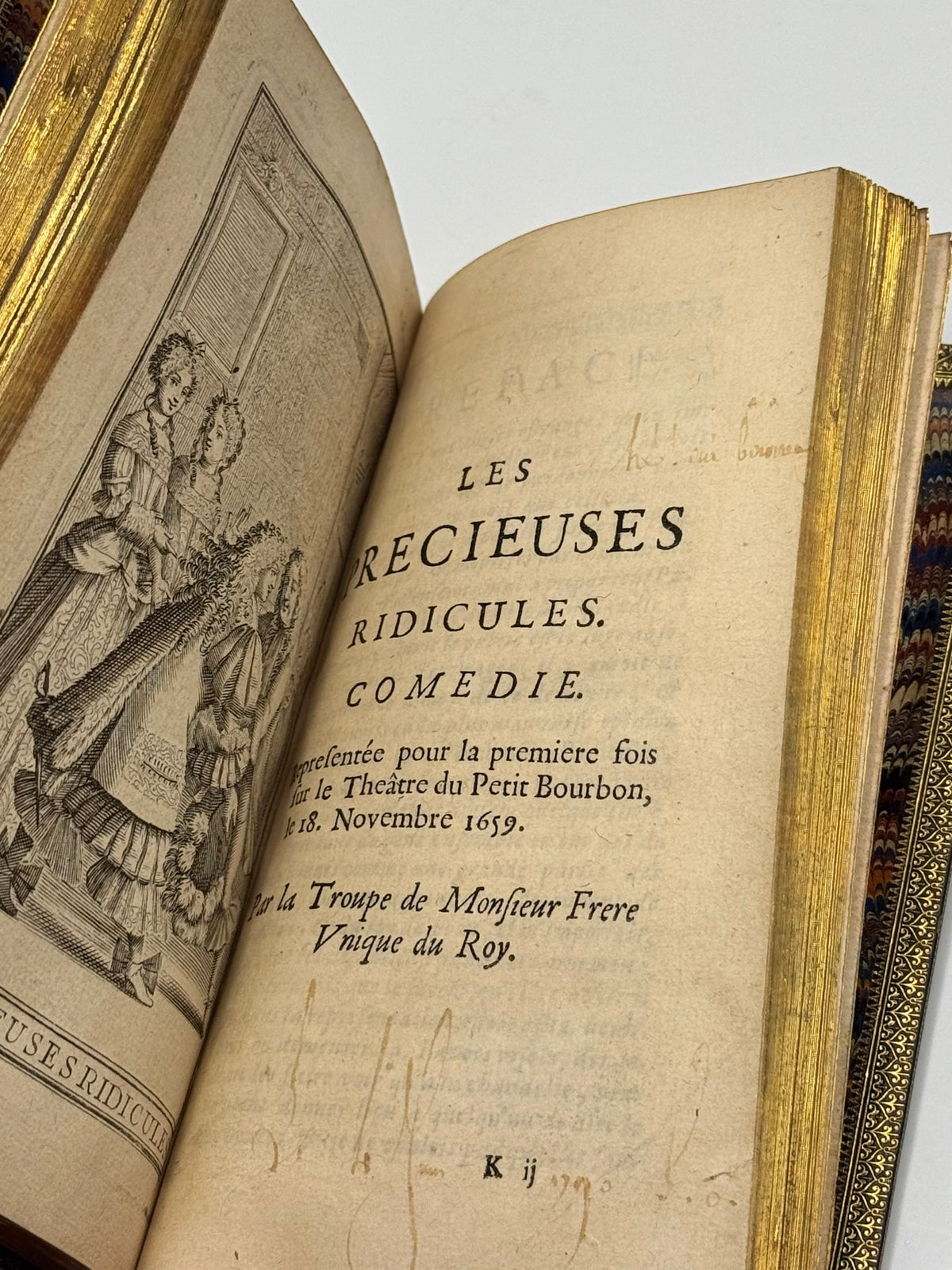 Les Œuvres  de Monsieur de Molière. Reveuës, corrigées & augmentées. Enrichies de Figures en Taille-douce.