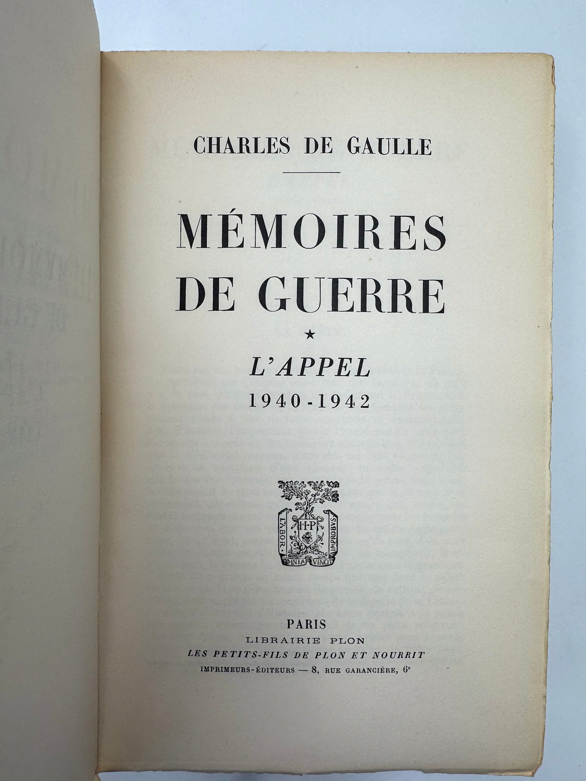 Mémoires de Guerre
