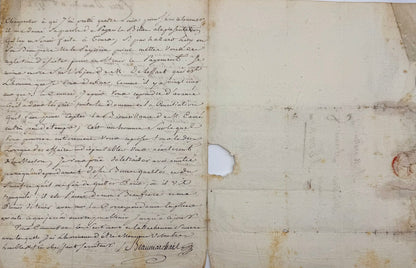 Autograph letter signed, Beaumarchais to Silvestre Airain